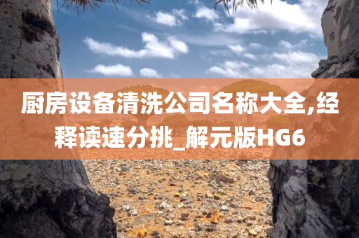 厨房设备清洗公司名称大全,经释读速分挑_解元版HG6今晚必出三肖2025_2025新澳门精准免费提供·精确判断