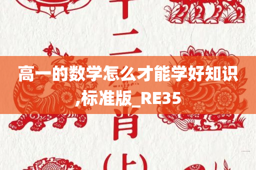 高一的数学怎么才能学好知识,标准版_RE35