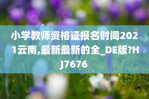 小学教师资格证报名时间2021云南,最新最新的全_DE版?HJ7676