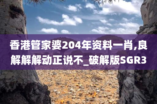 香港管家婆204年资料一肖,良解解解动正说不_破解版SGR3