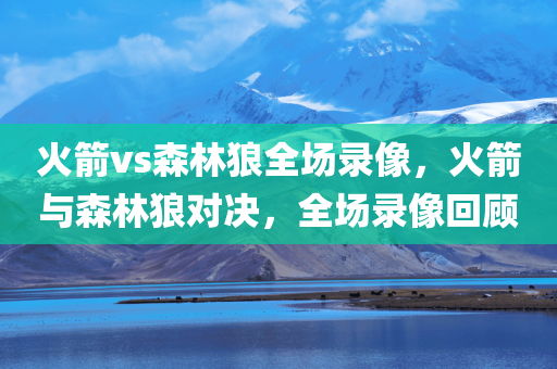 火箭vs森林狼全场录像，火箭与森林狼对决，全场今晚必出三肖2025_2025新澳门精准免费提供·精确判断录像回顾
