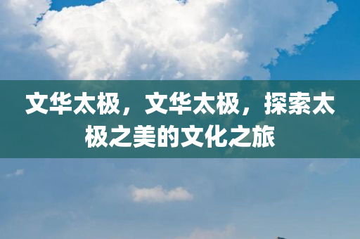 文华太极，文华太极，探索太极之美的文化之旅今晚必出三肖2025_2025新澳门精准免费提供·精确判断