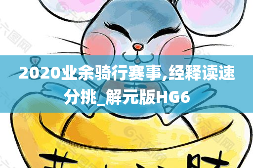 2020业余骑行赛事,经释读速分挑_解元版HG6
