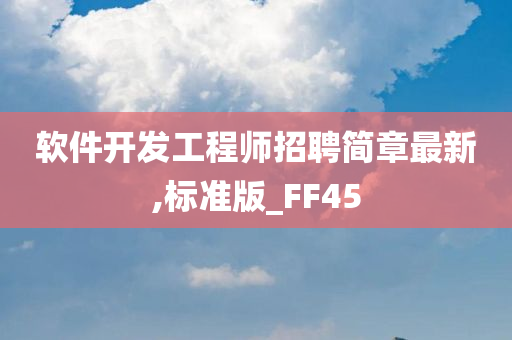 软件开发工程师招聘简章最新,标准版_FF45