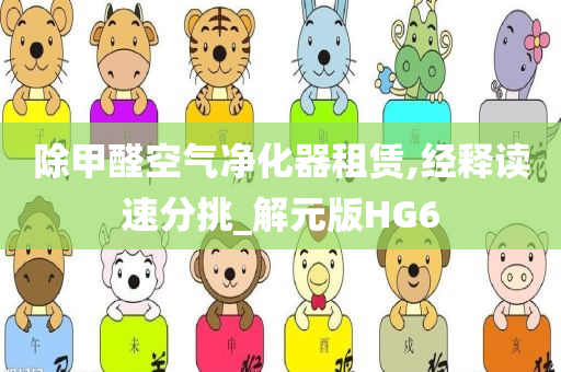 除甲醛空气净化器租赁,经释读速分挑_解元版HG6