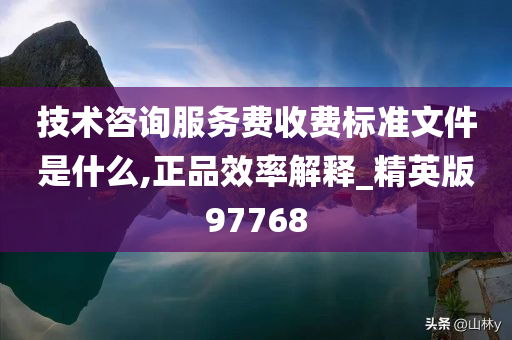 技术咨询服务费收费标准文件是什么,正品效率解释_精英版97768