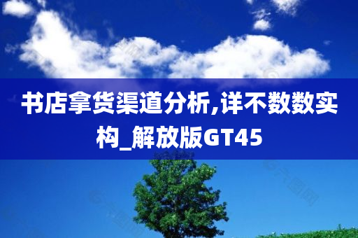 书店拿货渠道分析,详不数数实构_解放版GT45