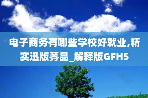 电子商今晚必出三肖2025_2025新澳门精准免费提供·精确判断务有哪些学校好就业,精实迅版莠品_解释版GFH5