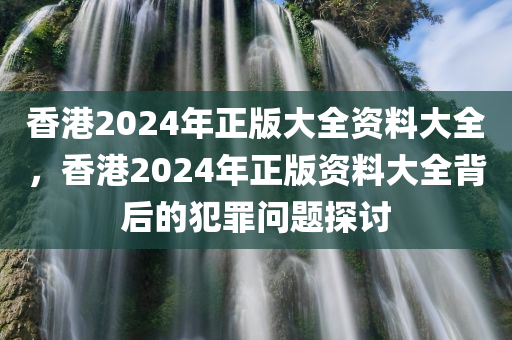 香港2024年正版大全资料大全，香港2024年正版资料大全背后的犯罪问题探讨