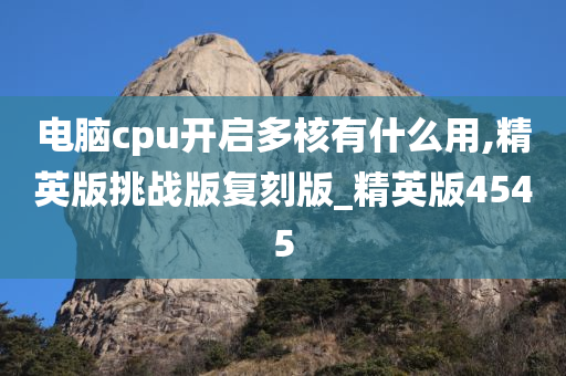 电脑cpu开启多核有什么用,精英版挑战版复刻版_精英版4545