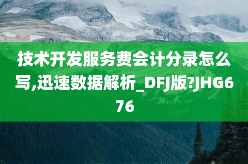 技术开发服务费会计分录怎么写,迅速数据解析_DFJ版?JHG676