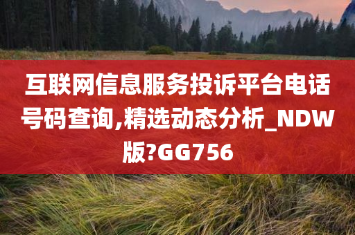 互联网信息服务投诉平台电话号码查询,精选动态分析_NDW版?GG756今晚必出三肖2025_2025新澳门精准免费提供·精确判断