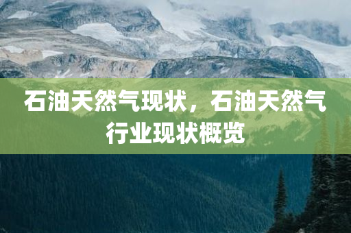 石油天然气现状，石油天然气行业现状概览今晚必出三肖2025_2025新澳门精准免费提供·精确判断