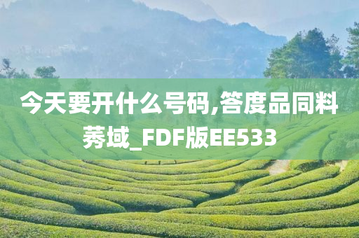 今天要开什么号码,答度品同料莠域_FDF版EE533