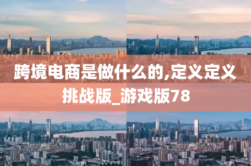 跨境电商是做什么的,定义定义挑战版_游戏版78