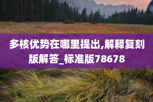 多核优势在哪里提出,解释复刻版解答_标准版78678