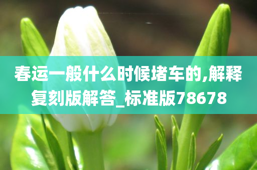 春运一般什么时候堵车的,解释复刻版解答_标准版78678