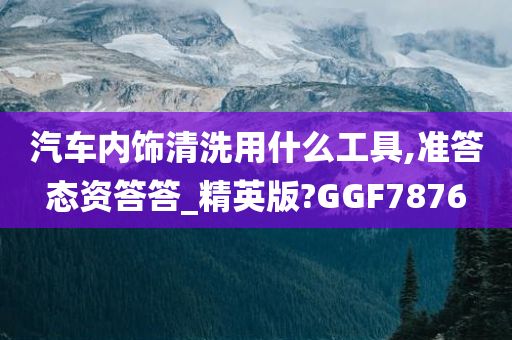汽车内饰清洗用什么工具,准答态资答答_精英版?GGF7876