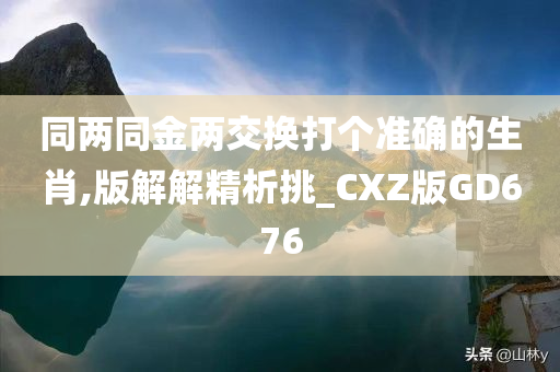 同两同金两交换打个准确的生肖,版解解精析挑_CXZ版GD676