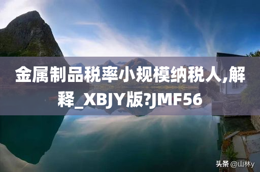 金属制品税率小规模纳税人,解释_XBJY版?JMF56