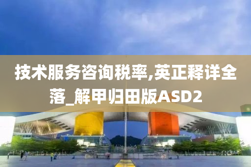 技术服务咨询税率,英正释详全落_解甲归田版ASD2