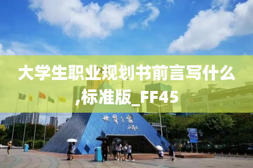 大学生职业规划书前言写什么,标准版_FF45