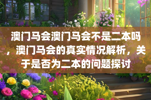 澳门马会澳门马会不是二本吗，澳门马会的真实情况解析，关于是否为二本的问题探讨今晚必出三肖2025_2025新澳门精准免费提供·精确判断