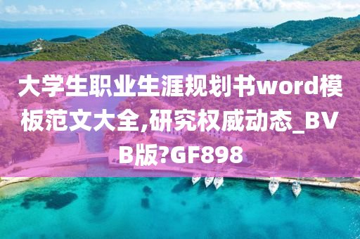 职业规划模板