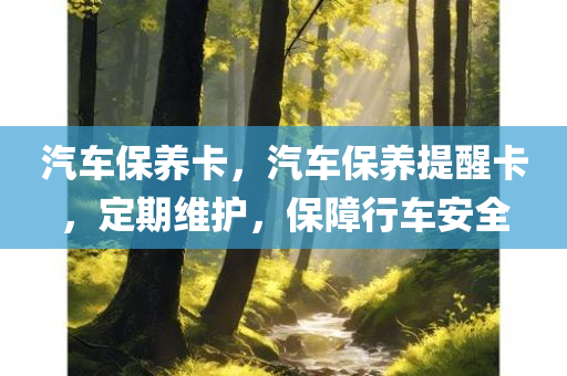 汽车保养卡，汽车保养提醒卡，定期维护，保障行车安全