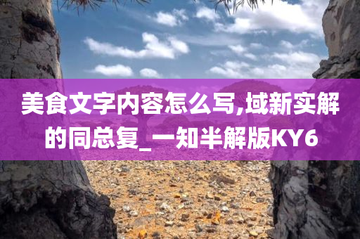 美食文字内容怎么写,域新实解的同总复_一知半解版KY6