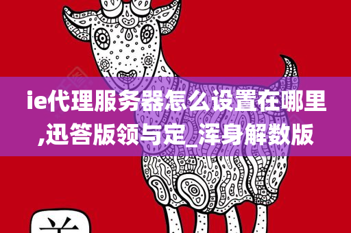 ie代理服务器怎么设置在哪里,迅答版领与定_浑身解数版