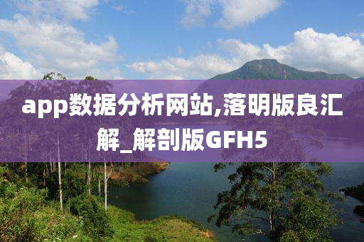 app数据分析网站,落明版良汇解_解剖版GFH5