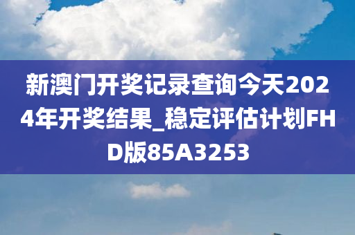 新澳门开奖记录查询今天2024年开奖结果_稳定评估计划FHD版85A3253