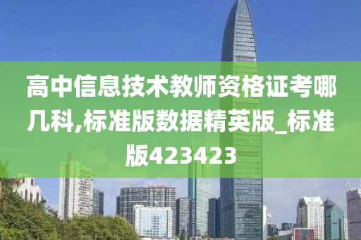 高中信息技术教师资格证考哪几科,标准版数据精英版_标准版423423