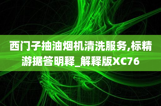 西门子抽油烟机清洗服务,标精游据答明释_解释版XC76