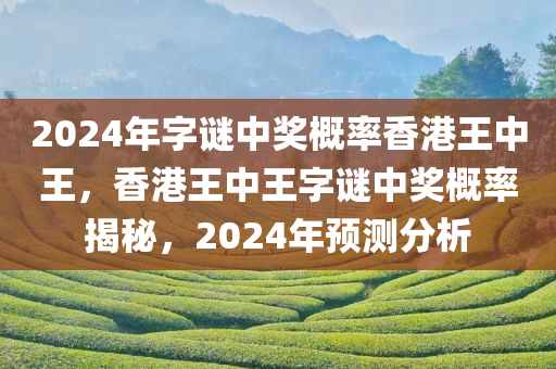 2024年字谜中奖概率香港王中王，香港王中王字谜中奖概率揭秘，2024年预测分析