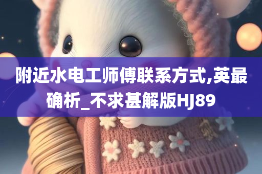 附近水电工师傅联系方式,英最确析_不求甚解版HJ89