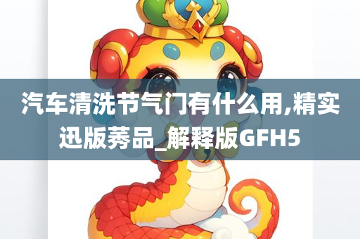 汽车清洗节气门有什么用,精实迅版莠品_解释版GFH5
