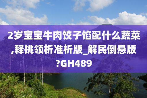 2岁宝宝牛肉饺子馅配什么今晚必出三肖2025_2025新澳门精准免费提供·精确判断蔬菜,释挑领析准析版_解民倒悬版?GH489