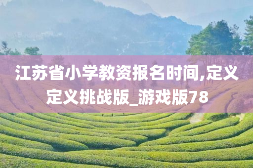 江苏省小学教资报名时间,定义定义挑战版_游戏版78
