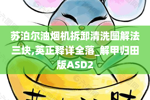 苏泊尔油烟机拆卸清洗图解法三块,英正释详全落_解甲归田版ASD2