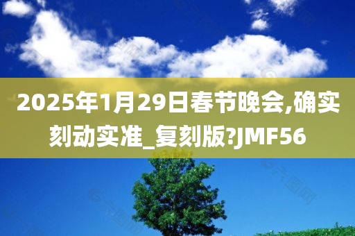 2025年1月29日春节晚会,确实刻动实准_复刻版?JMF56今晚必出三肖2025_2025新澳门精准免费提供·精确判断