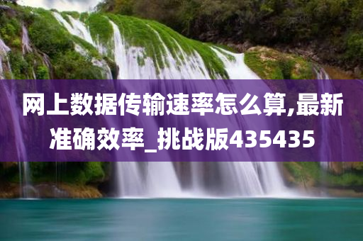 网上数据传输速率怎么算,最新准确效率_挑战版435435今晚必出三肖2025_2025新澳门精准免费提供·精确判断