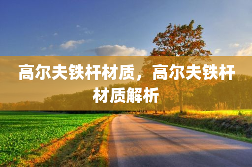高尔夫铁杆材质，高尔夫铁杆材质解析