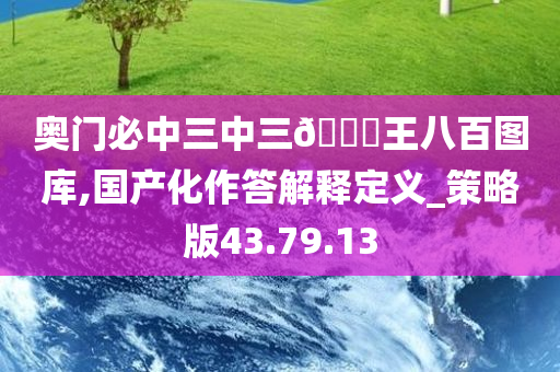 奥门必中三中三??王八百图库,国产化作答解释定义_策略版43.79.13