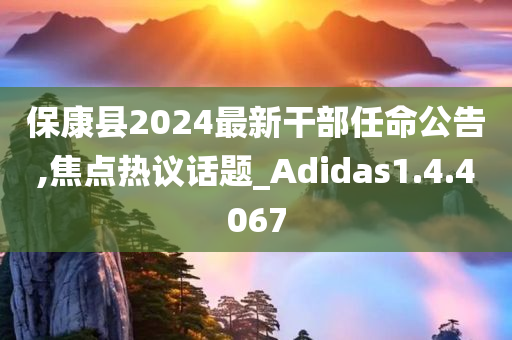 保康县2024最新干部任命公告,焦点热议话题_Adidas1.4.4067