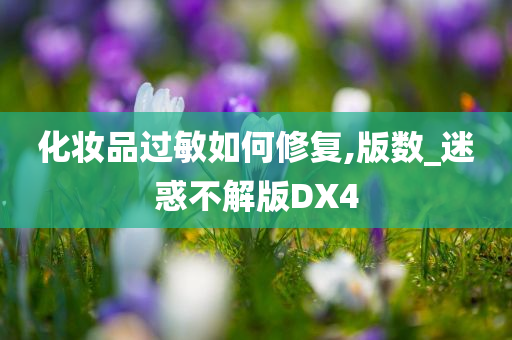 化妆品过敏如何修复,版数_迷惑不解版DX4