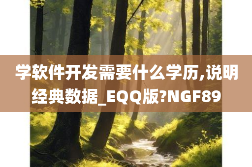 学软件开发需要什么学历,说明经典数据_EQQ版?NGF89