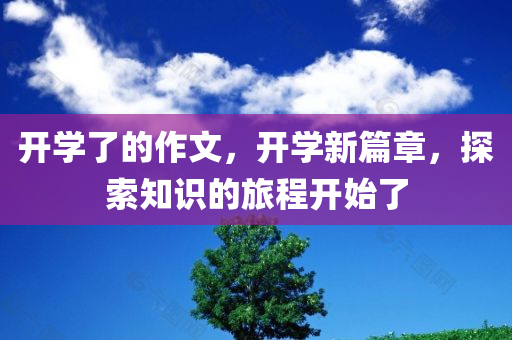 开学了的作文，开学新篇章，探索知识的旅程开始了