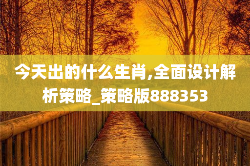 今天出的什么生肖,全面设计解析策略_策略版888353